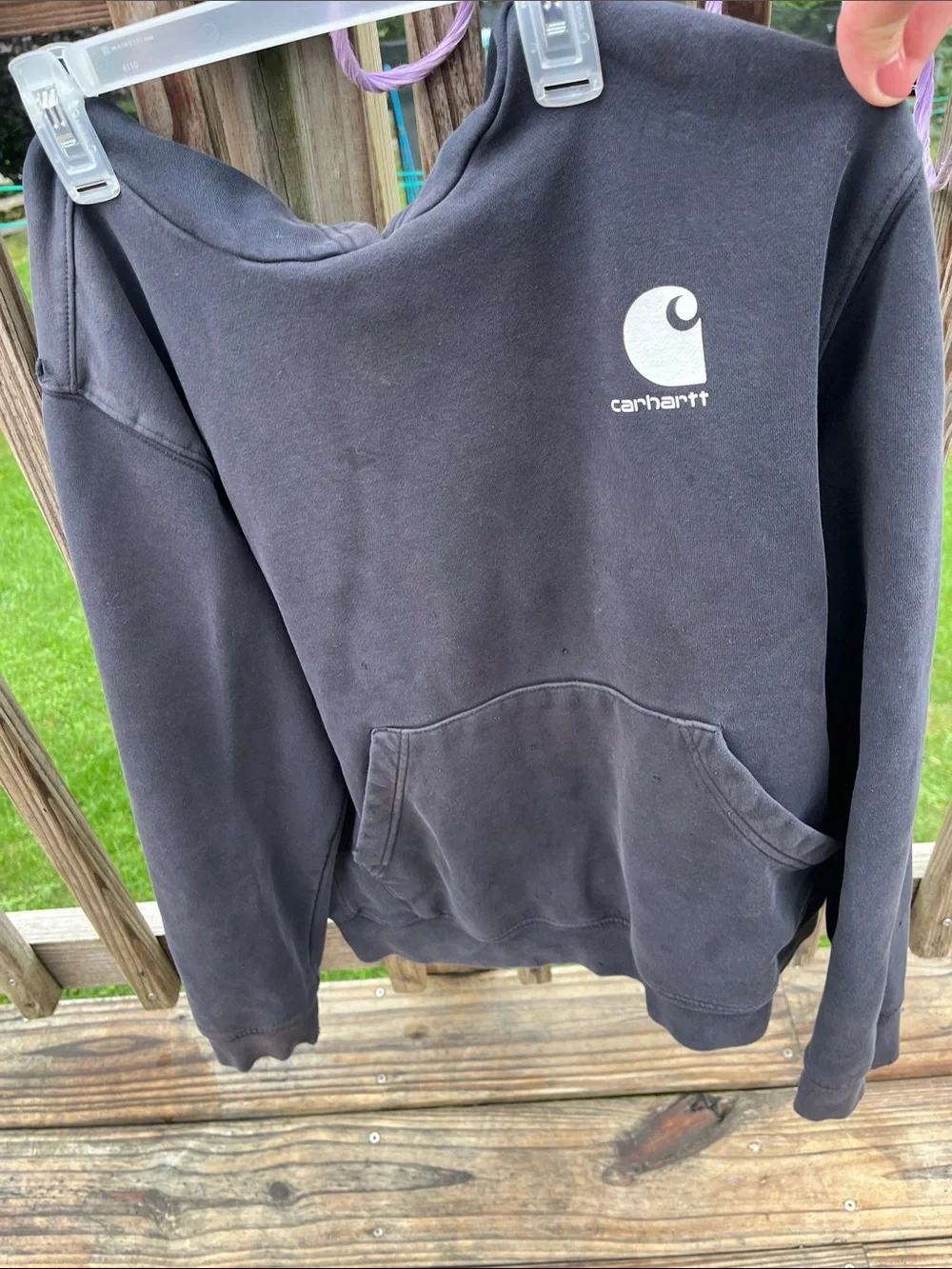 Carhartt Women's Black Scoop-Neck Logo Sweatshirt